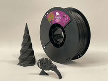 Load image into Gallery viewer, Black, Silk rPLA, Recycled print farm waste, 1.75mm, 1kg