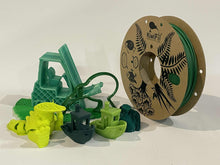 Load image into Gallery viewer, "Recycled Green" rPLA pro, 100% Recycled 3D PRINTS, 1.75mm, 250g