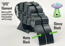 Load image into Gallery viewer, Black "UFO Filament" (prints like PLA), 100% Recycled 3D PRINTS, 1.75mm, 1kg