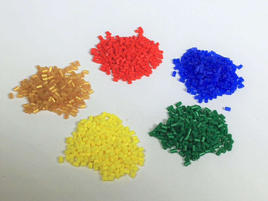 Recycled PLA pellets - for DIY extruder or injection moulder, 250 g