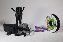 Load image into Gallery viewer, Black rPLA pro, 100% Recycled, 1.75mm, 250g
