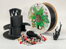 Load image into Gallery viewer, &quot;Recycled Black&quot;, rPLA pro, 100% Recycled 3D PRINTS, 1.75mm, 1kg
