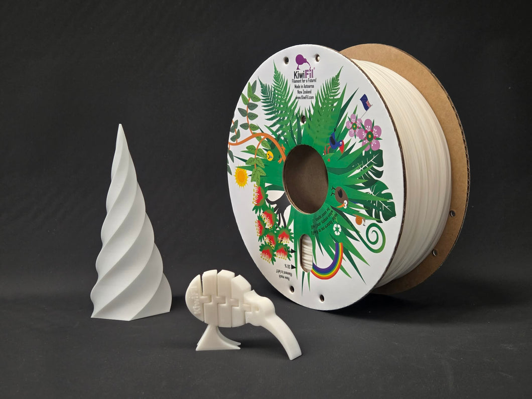 Translucent White rPLA pro, 100% Recycled, 1.75mm, 1kg *Perfect for light fixtures*
