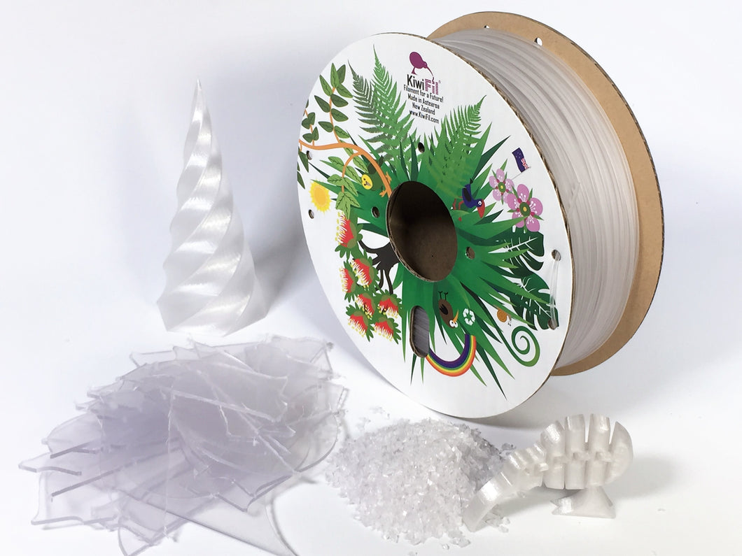Clear rPETG, 100% Recycled, 1.75mm, 1kg
