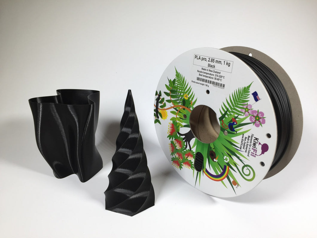 Black PLA pro, 2.85 mm, 1 kg